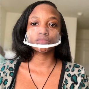 Transparent, anti fog, reusable face mask